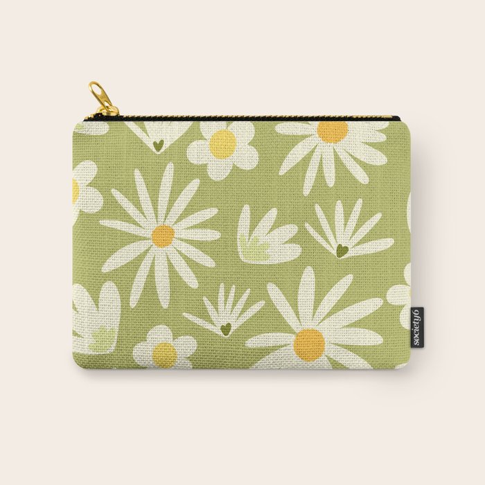 Snowdrops and Daisies  Carry All Pouch Gallery Image 1