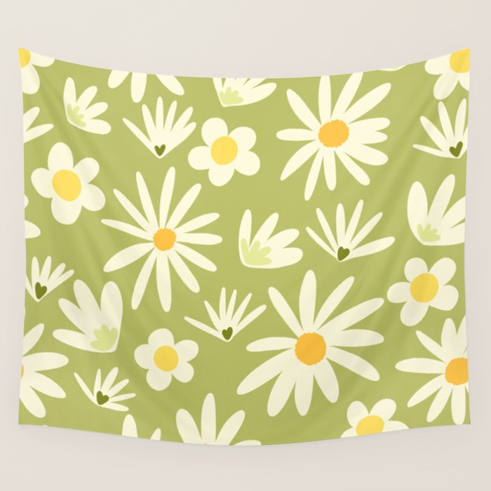 Snowdrops and Daisies  Wall Tapestry Gallery Image 4