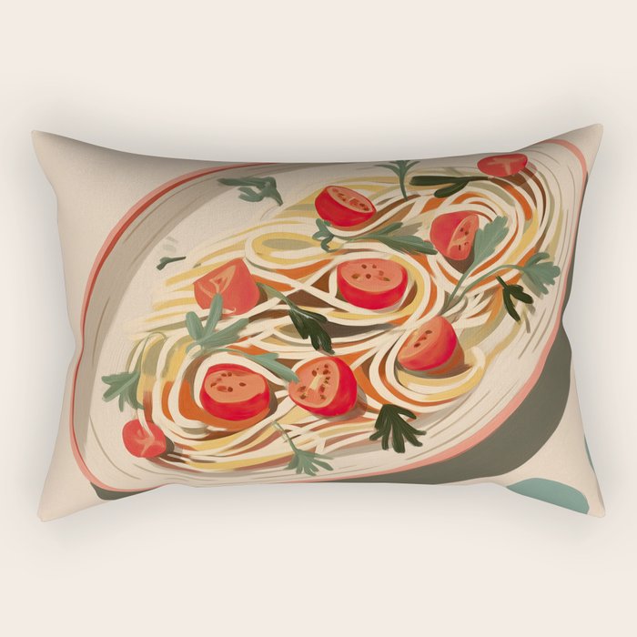 Summer Spaghetti Rectangular Pillow Gallery Image 1