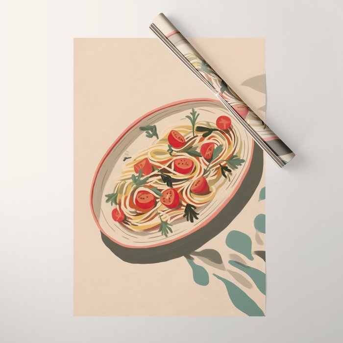 Summer Spaghetti Wrapping Paper Gallery Image 1