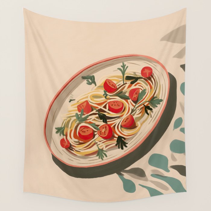 Summer Spaghetti Wall Tapestry Gallery Image 1