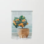 Orange Tree, Plant Pot Nature Botanical Bonsi Illustration, Modern Simple Bohemian Painting Wall Hanging Gallery Image 1