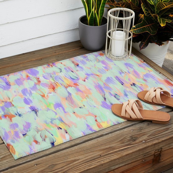 Artistic summer brushstrokes AS Outdoor Rug Gallery Image 2
