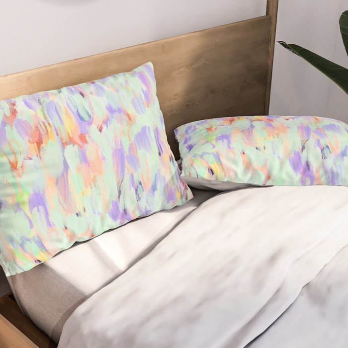 Artistic summer brushstrokes AS Pillow Sham Gallery Image 2