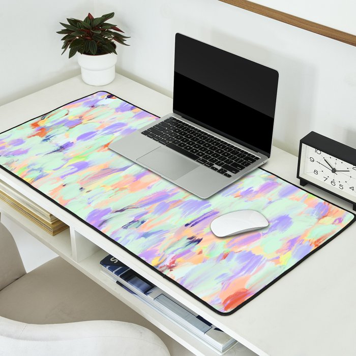 Artistic summer brushstrokes AS Desk Mat Gallery Image 2