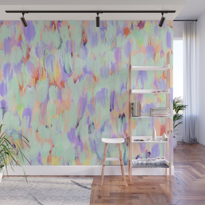 Artistic summer brushstrokes AS Wall Mural Gallery Image 1