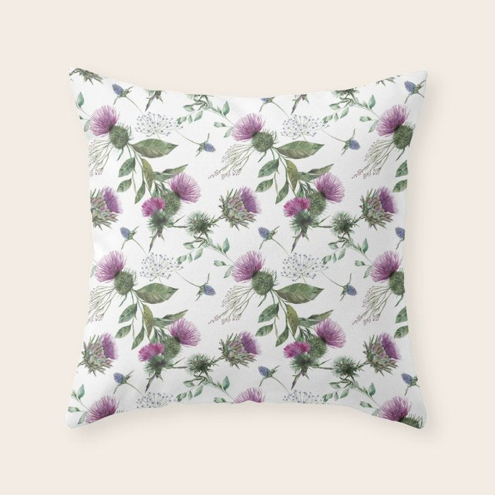 Scottish Thistle Throw Pillow Gallery Image 6