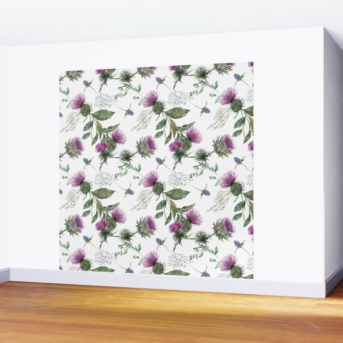 Scottish Thistle Wall Mural Gallery Image 2