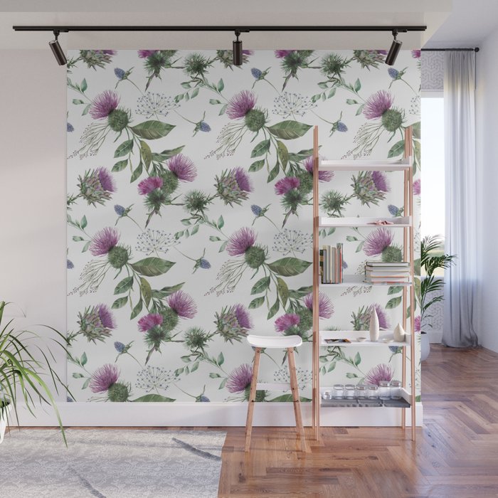 Scottish Thistle Wall Mural Gallery Image 1