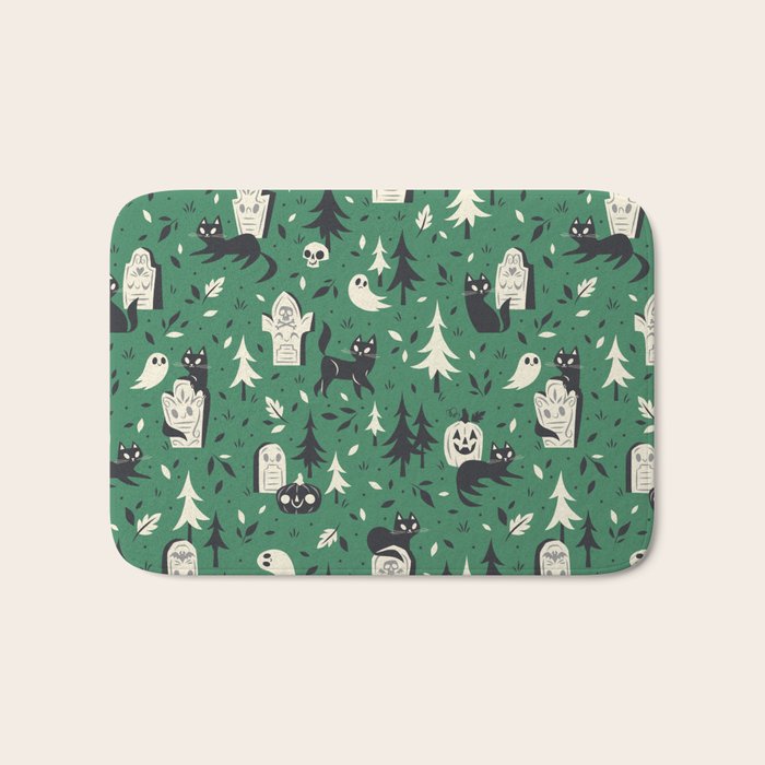 Cemetery Cuties (Green) Bath Mat Gallery Image 1