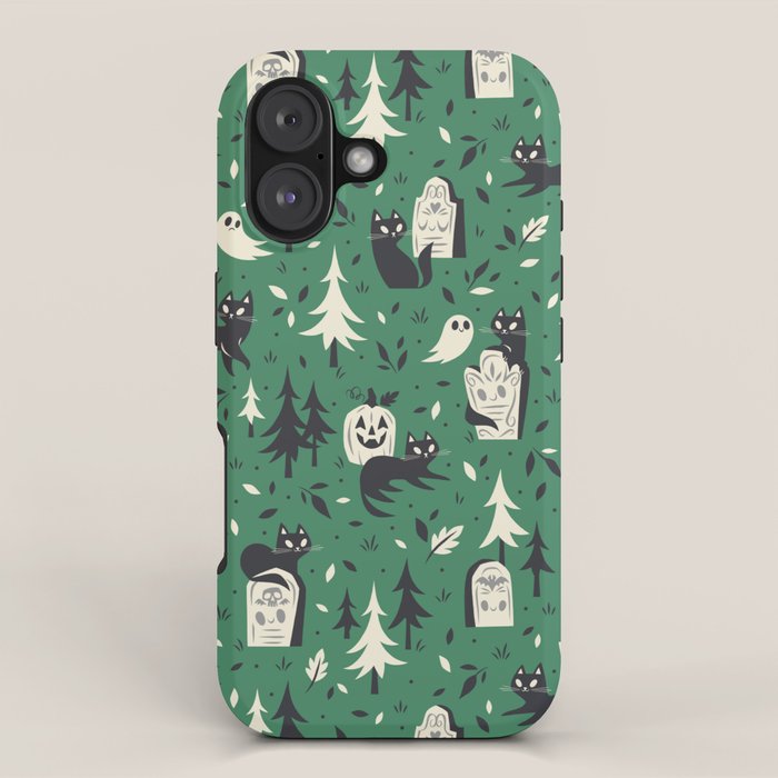 Cemetery Cuties (Green) iPhone Case Gallery Image 1