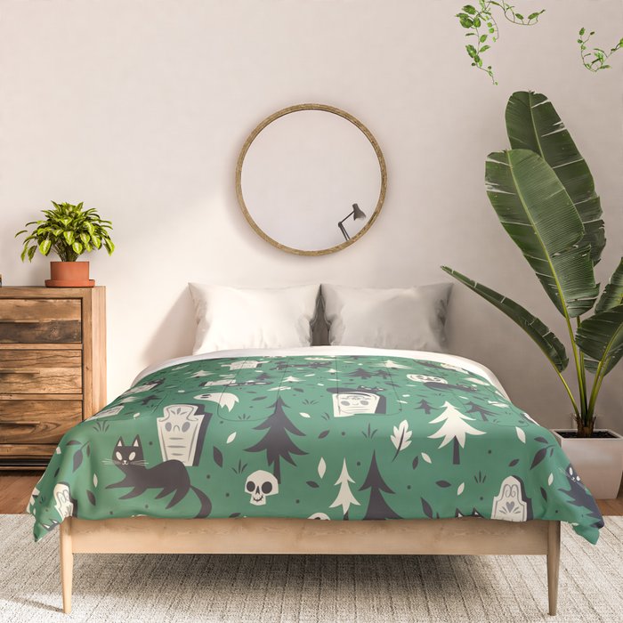 Cemetery Cuties (Green) Comforter Gallery Image 3