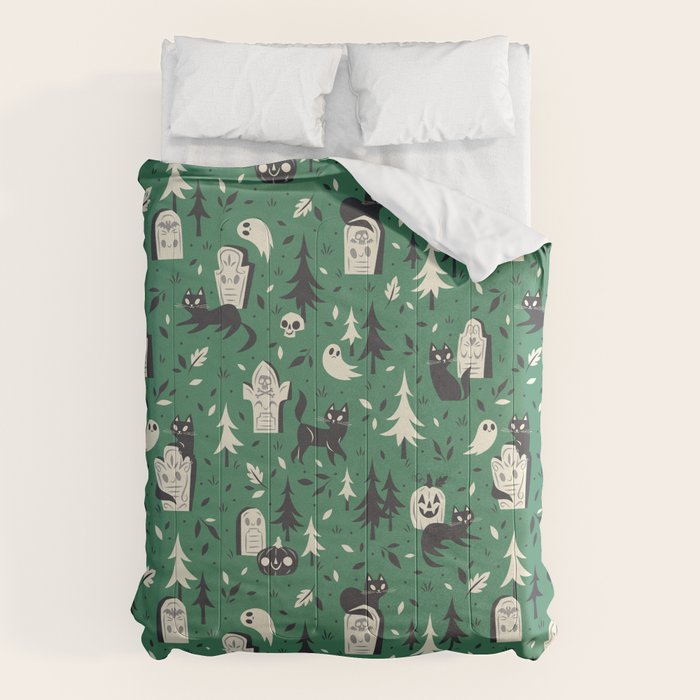 Cemetery Cuties (Green) Comforter Gallery Image 6