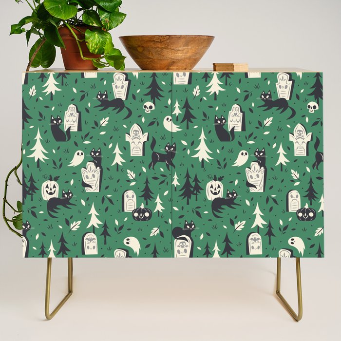 Cemetery Cuties (Green) Credenza Gallery Image 1