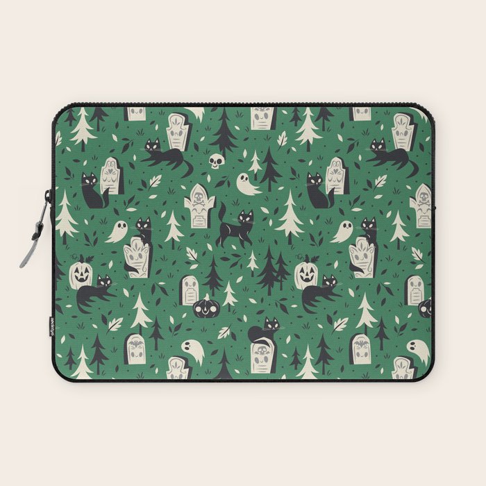 Cemetery Cuties (Green) Laptop Sleeve Gallery Image 1