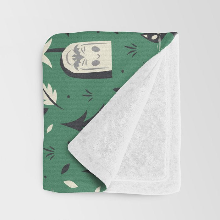 Cemetery Cuties (Green) Throw Blanket Gallery Image 3
