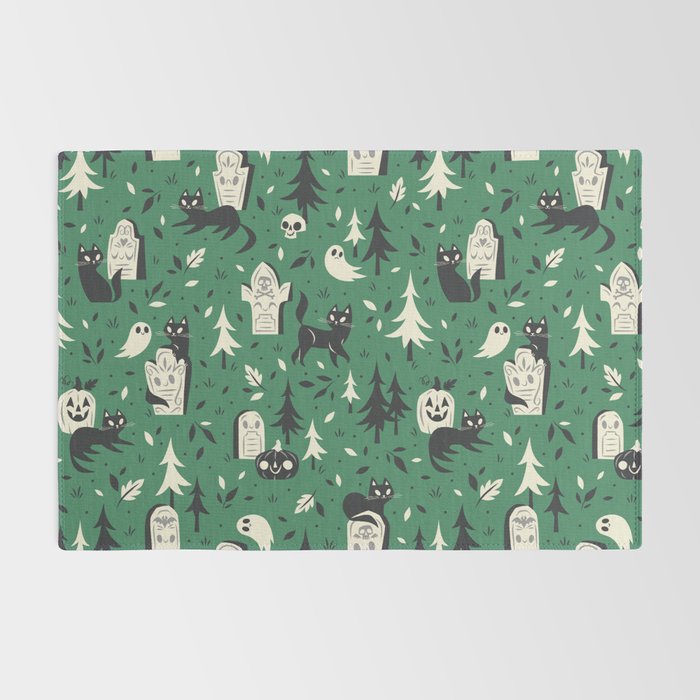 Cemetery Cuties (Green) Rug Gallery Image 2