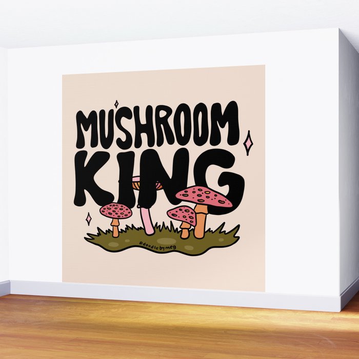 Mushroom King Wall Mural Gallery Image 2
