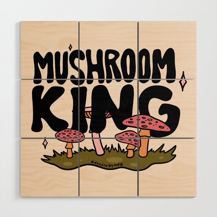 Mushroom King Wood Wall Art Gallery Image 1