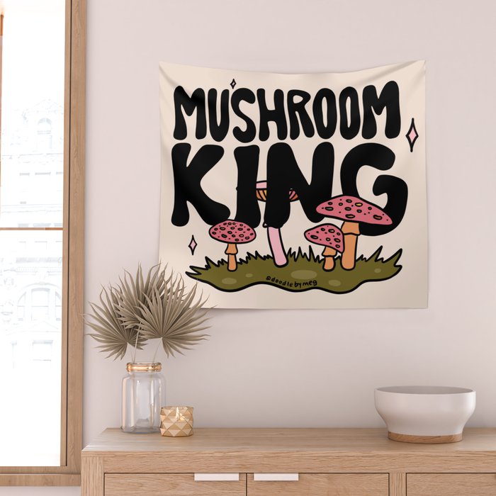 Mushroom King Wall Tapestry Gallery Image 2