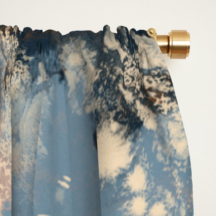 Earth watercolor splashes 2 Window Curtain Gallery Image 2