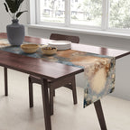 Earth watercolor splashes 2 Table Runner Gallery Image 2