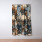 Earth watercolor splashes 2 Window Curtain Gallery Image 3