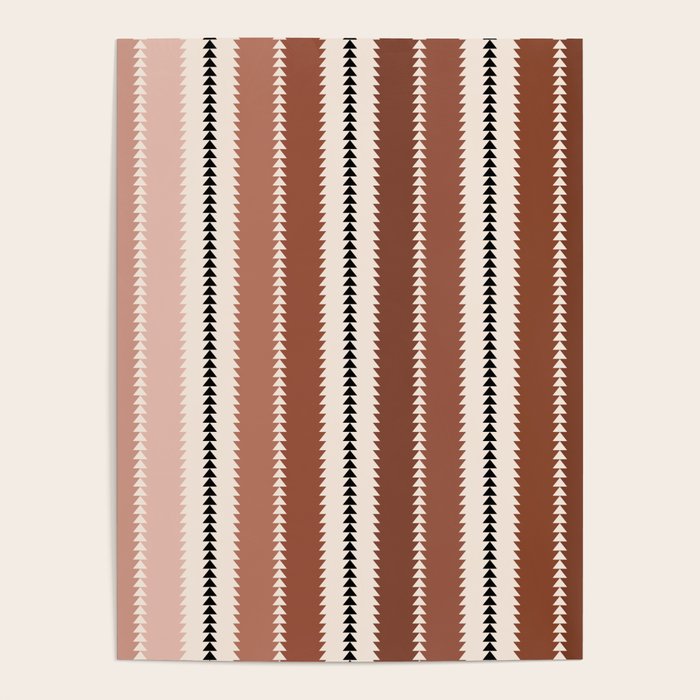 Western Stripes XV Terracotta Rust Red Poster Gallery Image 4