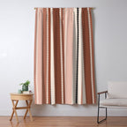 Western Stripes XV Terracotta Rust Red Window Curtain Gallery Image 5
