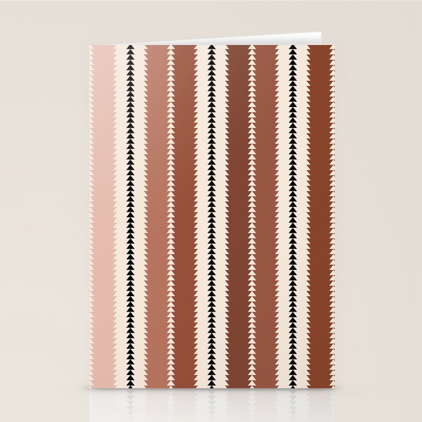 Western Stripes XV Terracotta Rust Red Stationery Card Gallery Image 2