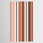 Western Stripes XV Terracotta Rust Red Tablecloth Gallery Image 2
