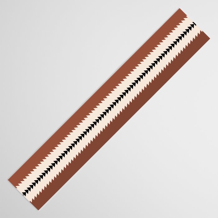 Western Stripes XV Terracotta Rust Red Table Runner Gallery Image 3