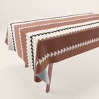 Western Stripes XV Terracotta Rust Red Tablecloth Gallery Image 1