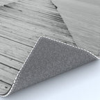 Steady As She Goes 6; aircraft coming in for an island landing female in bikini black and white photography - photographs - photograph Rug Gallery Image 4