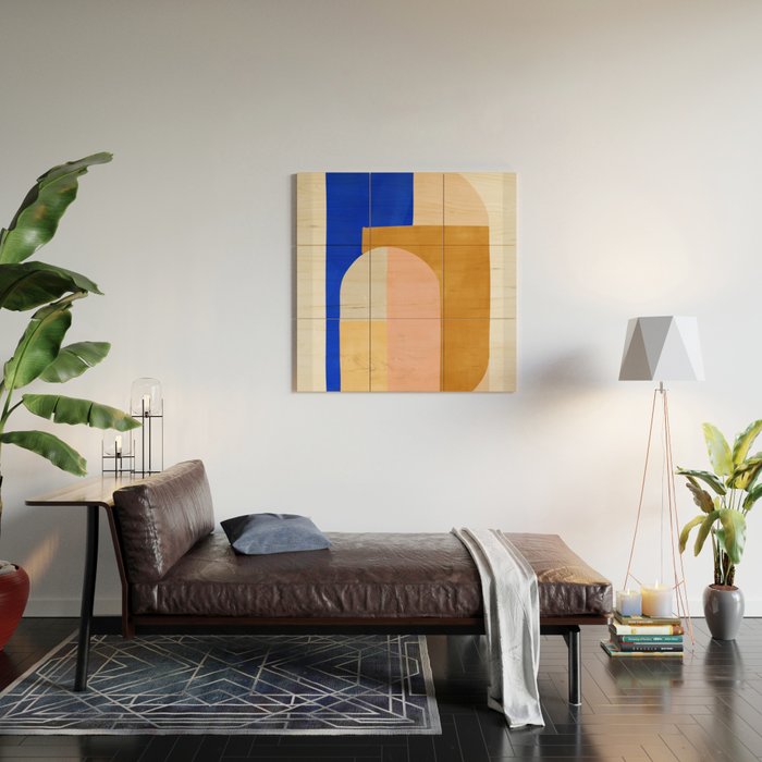 Abstract Shapes 82 Wood Wall Art Gallery Image 2