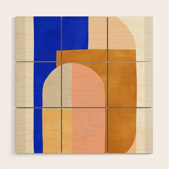 Abstract Shapes 82 Wood Wall Art Gallery Image 1