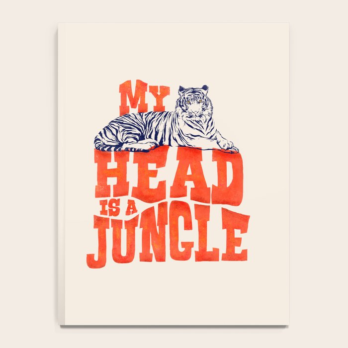 My Head is a Jungle-Tiger typography Notebook Gallery Image 4