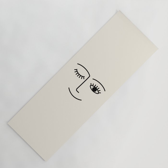 Wink (Off White) Yoga Mat Gallery Image 1