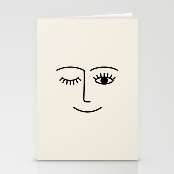 Wink (Off White) Stationery Card Gallery Image 2