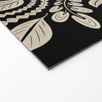 Moth Floral | Black & Brown Welcome Mat Gallery Image 2