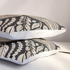 Moth Floral | Black & Brown Pillow Sham Gallery Image 3