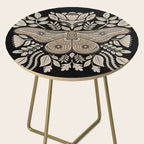 Moth Floral | Black & Brown Side Table Gallery Image 2