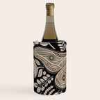 Moth Floral | Black & Brown Wine Chiller Gallery Image 2
