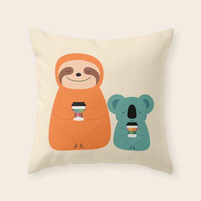Coffee Buddy Throw Pillow Gallery Image 6