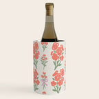 Preppy Grandmillennial Cute Red Flowers Wine Chiller Gallery Image 1