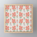 Preppy Grandmillennial Cute Red Flowers Mini Art Print Gallery Image 1