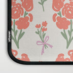 Preppy Grandmillennial Cute Red Flowers Laptop Sleeve Gallery Image 3
