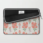 Preppy Grandmillennial Cute Red Flowers Laptop Sleeve Gallery Image 2