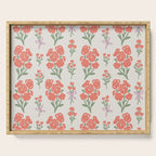 Preppy Grandmillennial Cute Red Flowers Serving Tray Gallery Image 1