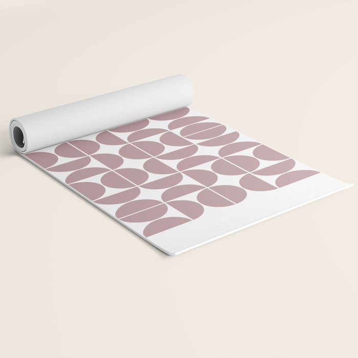 Mid Century Modern Geometric 04 Dusty Pink Yoga Mat Gallery Image 2